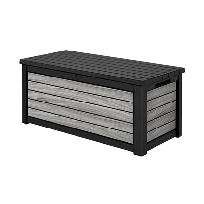 Decocoat műanyag kerti láda 630 l viharszürke