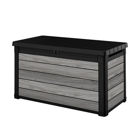 Decocoat műanyag kerti lád 380 l viharszürke