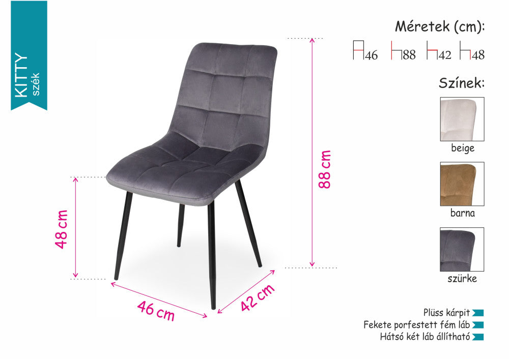 Elis étkezőasztal Kitty székkel  - étkezőgarnitúra