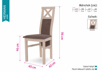 Herman szék Alíz étkezőasztallal  - étkezőgarnitúra