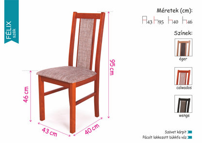 Berta étkezőasztal Félix székkel - étkezőgarnitúra