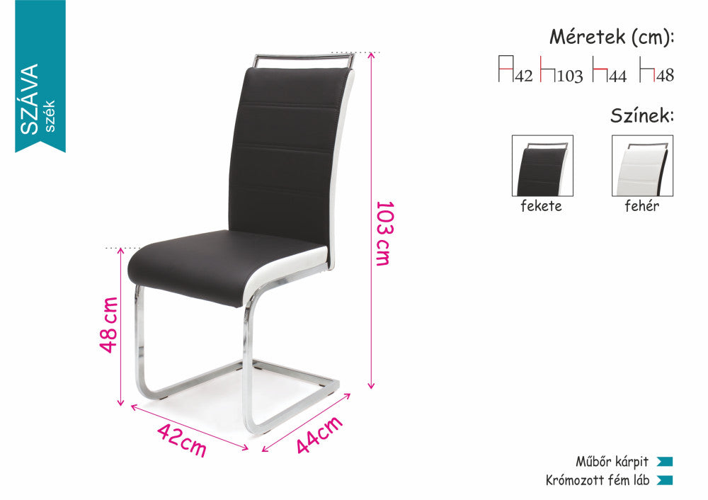 Flóra Plusz étkezőasztal  Száva székkel  - étkezőgarnitúra