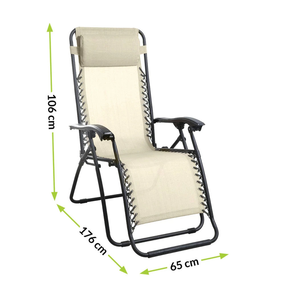 Delux összecsukható bézs nyugágy