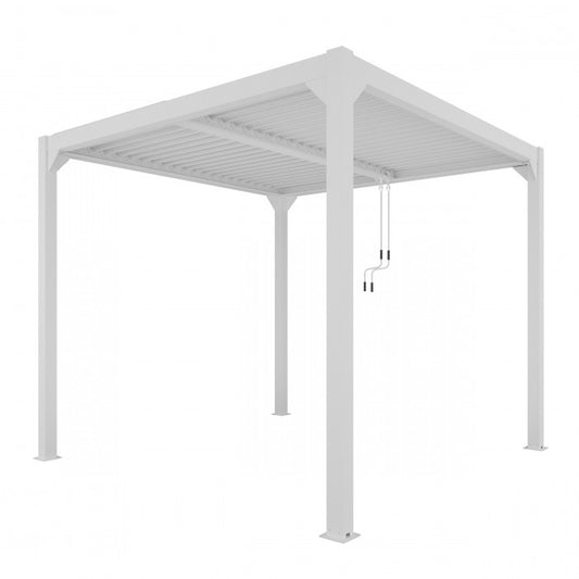 LUXE pergola 4x4m fehér LED világítással