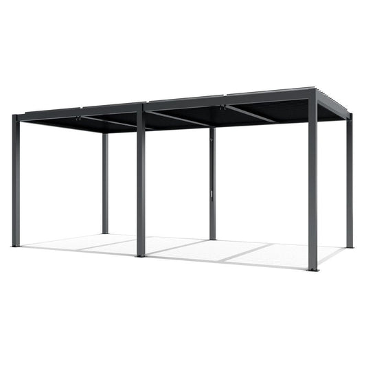 LUXE pergola 5,8x4m antracit LED világítással