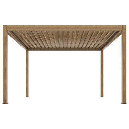 LUXE elektromos pergola 3x4m fa LED világítással