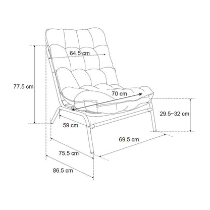 Vibe kerti szék szürke párnával