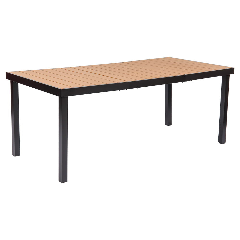 IZZY 8 személyes kerti bútor garnitúra barna asztallap