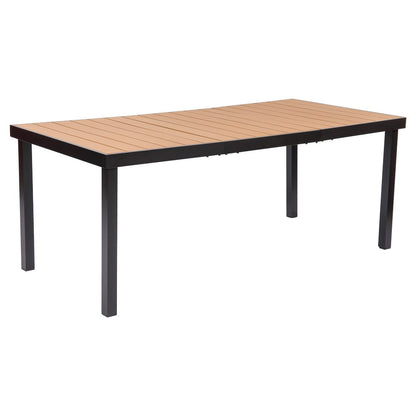 IZZY 8 személyes kerti bútor garnitúra barna asztallap