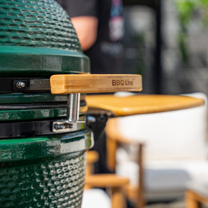 Kerámia faszéngrill oldalpolcokkal, 52 cm ráccsal