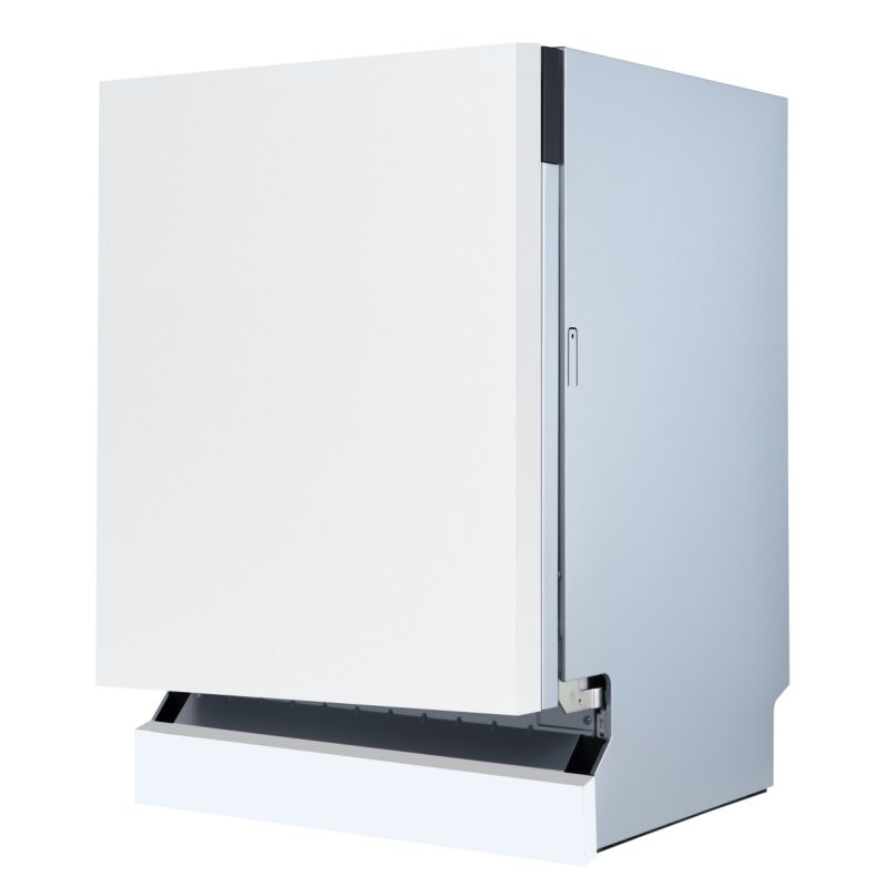 HOMEFORT HMGB0661B Beépíthető mosogatógép, bútorlap nélkül, 14 teríték, 11 L fogyasztás, 6 program,  47 dB zajszint, D energia, Felső evőeszköztartó , 60 cm, Digit. kijelző nélkül, Automata ajtónyitással