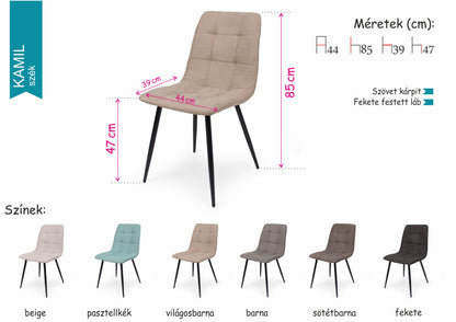Elis étkezőasztal Kamil székkel  - étkezőgarnitúra