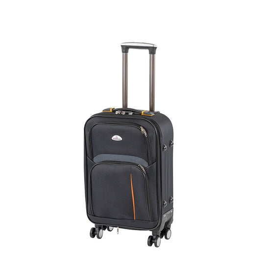TraveLux light kabinbőrönd puha levehető kerékkel 55x40x20 cm fekete