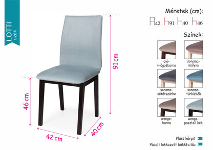 Lotti szék Berta étkezőasztallal  - étkezőgarnitúra