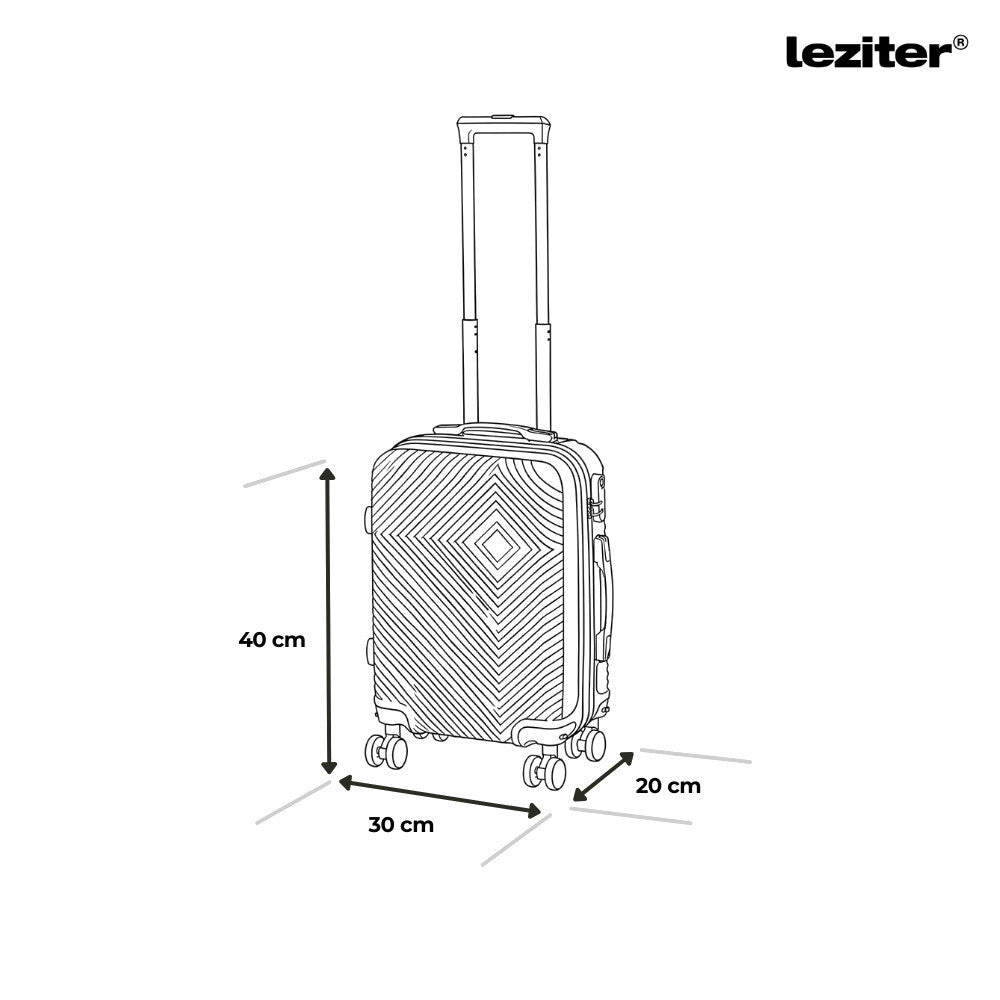 TraveLux Pro kézipoggyász keményfedeles levehető kerékkel 40x30x20 cm szürke