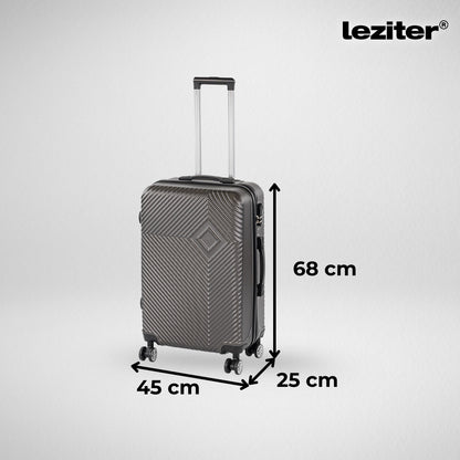 TraveLux Pro közepes bőrönd keményfedeles 68x45x25 cm szürke