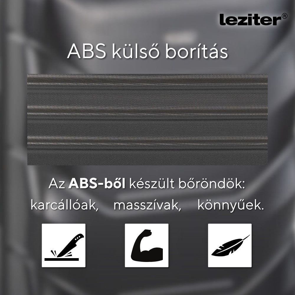 TraveLux Max kisméretű kézi bőrönd keményfedeles 28x36x16 cm fekete