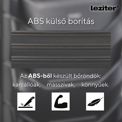 TraveLux Max kisméretű kézi bőrönd keményfedeles 28x36x16 cm fekete