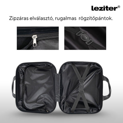 TraveLux Max kisméretű kézi bőrönd keményfedeles 28x36x16 cm fekete