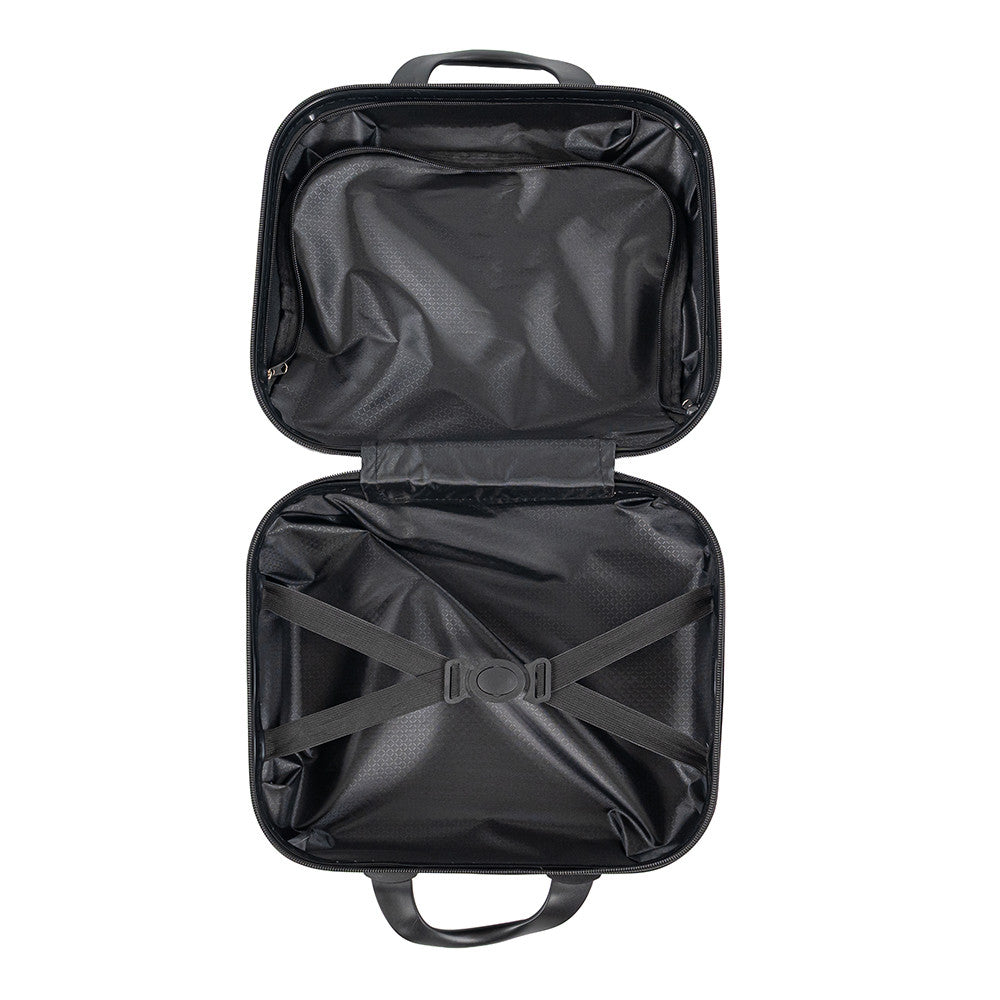 TraveLux Max kisméretű kézi bőrönd keményfedeles 28x36x16 cm fekete