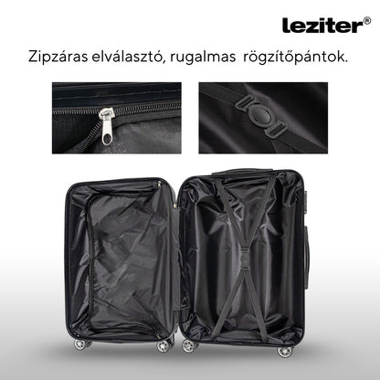 TraveLux Max közepes bőrönd keményfedeles 68x45x25 cm fekete