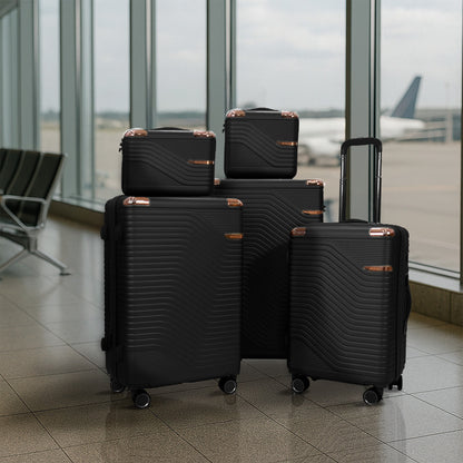TraveLux Urban kabinbőrönd keményfedeles levehető kerékkel 50x40x20 cm fekete