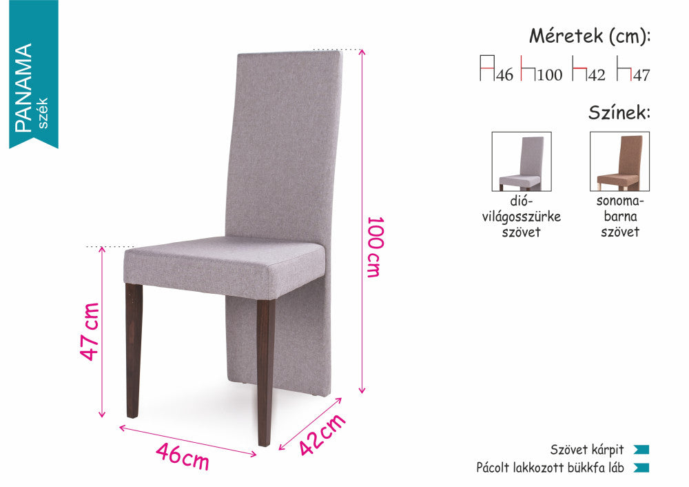 Panama étkező Berta étkezőasztallal  - étkezőgarnitúra