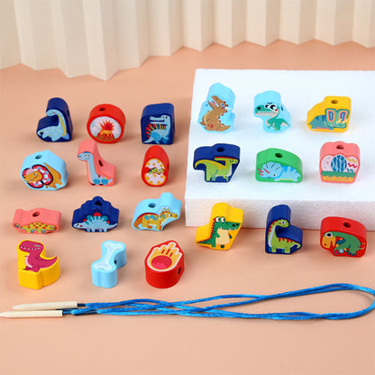 Fűzős fajáték formák és számok 138 db