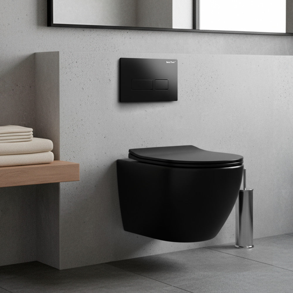 Delano fali rimless WC soft-close ülőkével fekete