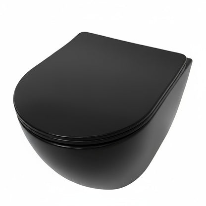 Delano fali rimless WC soft-close ülőkével fekete