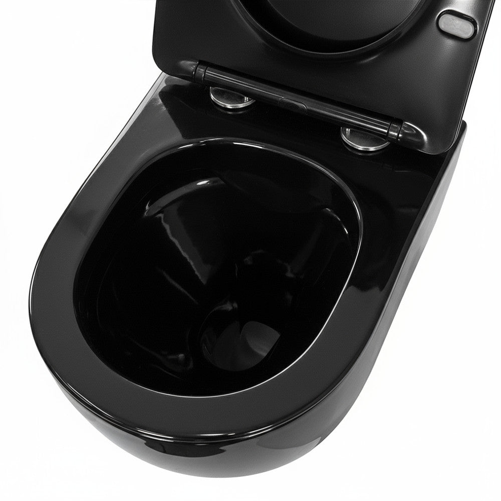 Delano fali rimless WC soft-close ülőkével fekete