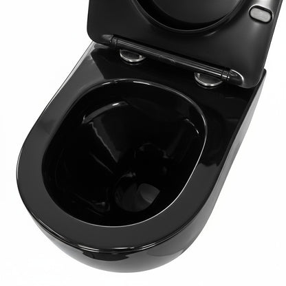 Delano fali rimless WC soft-close ülőkével fekete