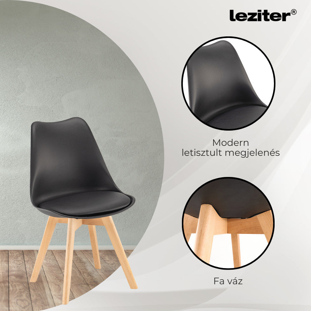Silla étkezőszék 8 db fekete színben
