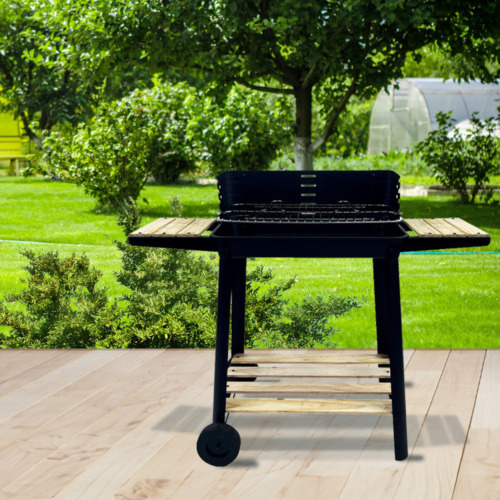 Téglalap alakú görgös faszenes grill_1