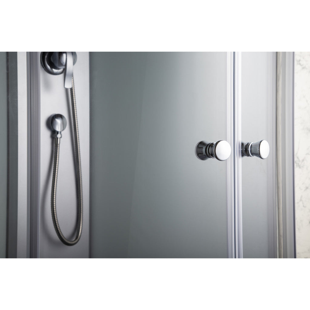 Evora White 80 hátfalas zuhanykabin zuhanytálcával, 80x80x205 cm