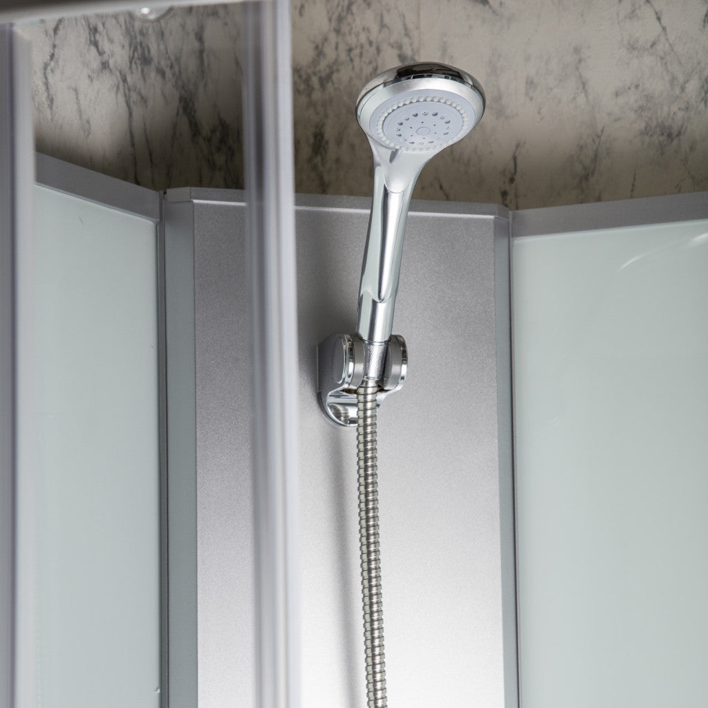 Evora White 80 hátfalas zuhanykabin zuhanytálcával, 80x80x205 cm