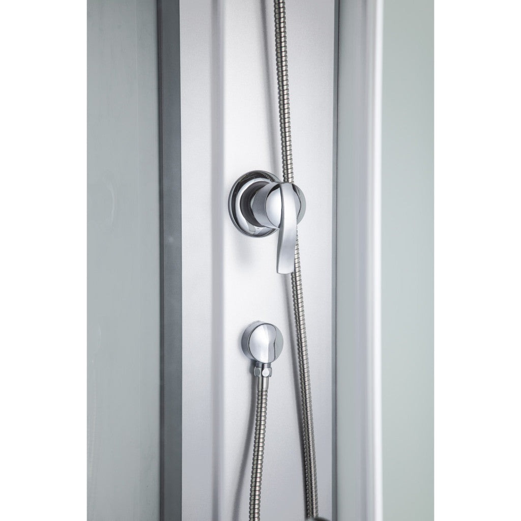 Evora White 80 hátfalas zuhanykabin zuhanytálcával, 80x80x205 cm