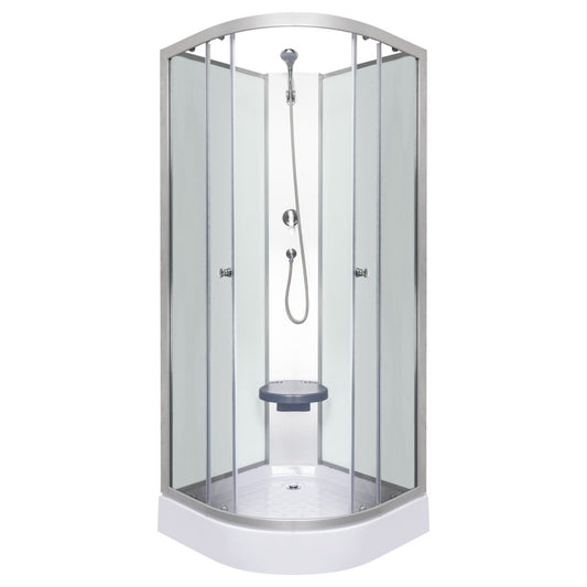 Evora White 90 hátfalas zuhanykabin zuhanytálcával, 90x90x205 cm