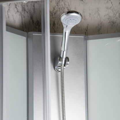 Evora White 90 hátfalas zuhanykabin zuhanytálcával, 90x90x205 cm