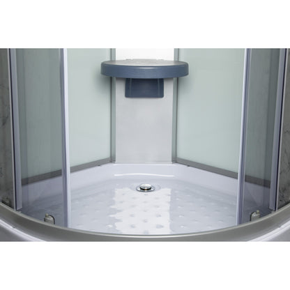 Evora White 90 hátfalas zuhanykabin zuhanytálcával, 90x90x205 cm