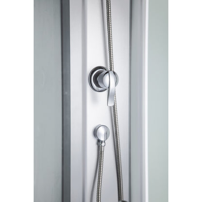 Evora White 90 hátfalas zuhanykabin zuhanytálcával, 90x90x205 cm