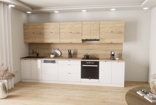 Milánó 360cm konyhablokk ( munkalappal ) 215cm magas ()