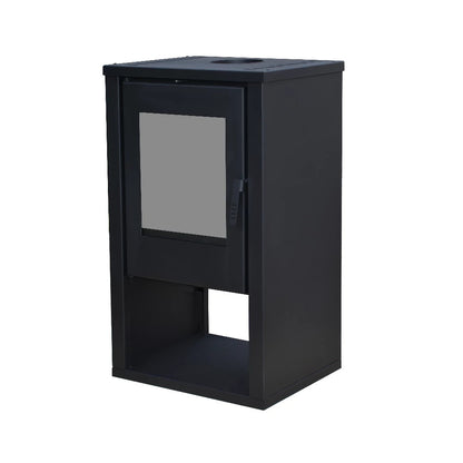 Flores vízteres szilárd tüzelésű kályha fekete 15 kw_3