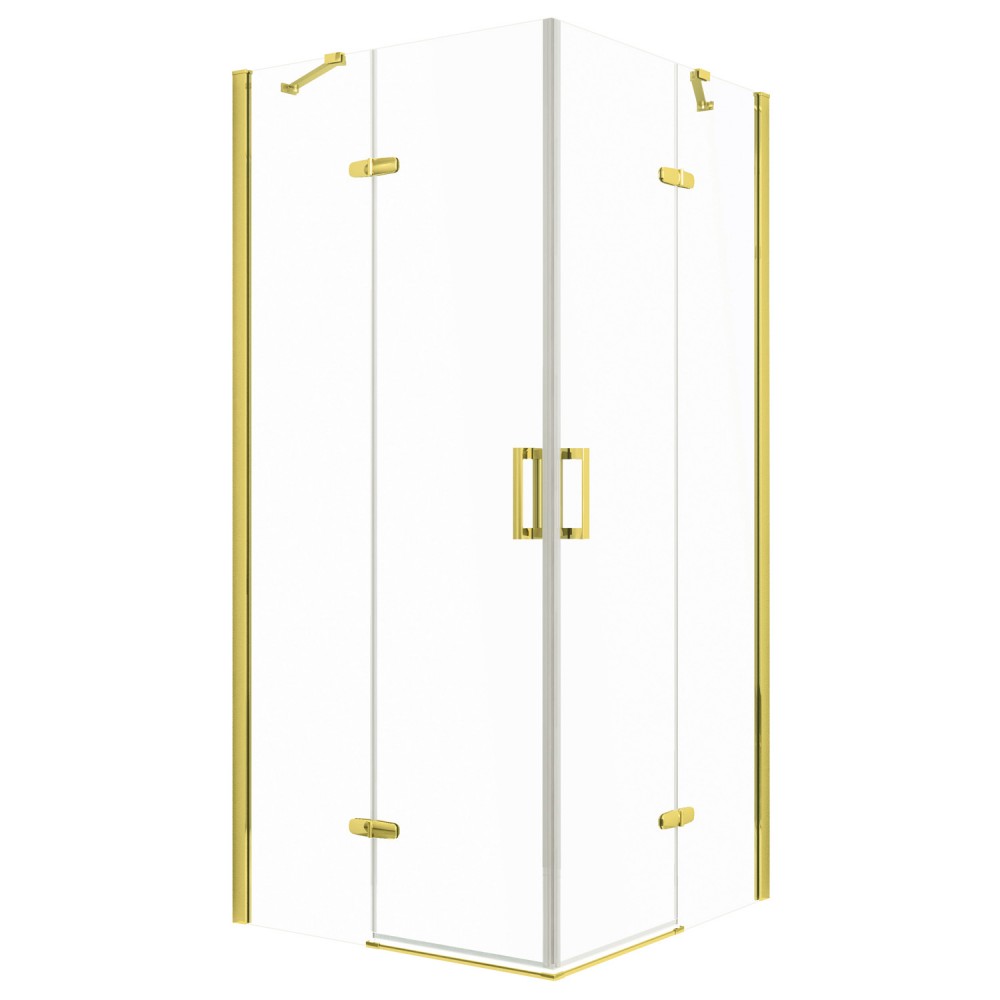 Flow Gold szögletes nyílóajtós zuhanykabin 9 cm