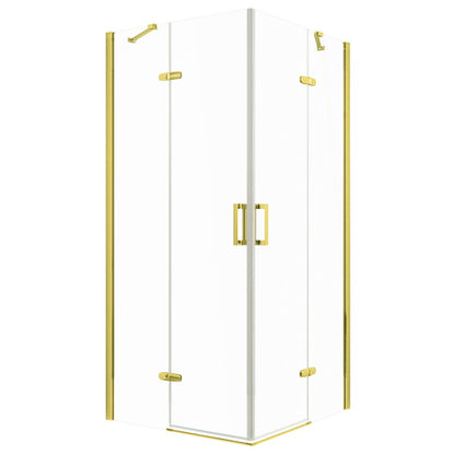 Flow Gold szögletes nyílóajtós zuhanykabin 9 cm