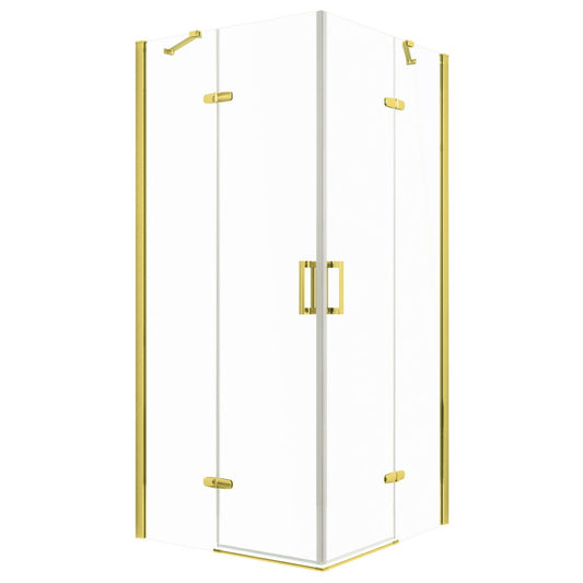 Flow Gold szögletes nyílóajtós zuhanykabin 9 cm
