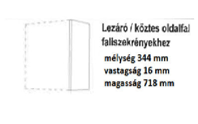 Royal felső oldaltakarás evogloss fehér magasfényű