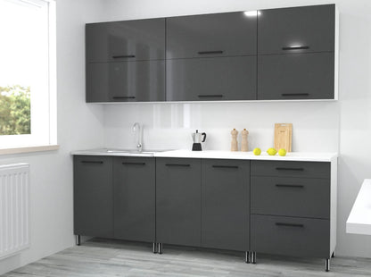 Galaxy Magasfényű 220/72 cm konyhabútor blokk