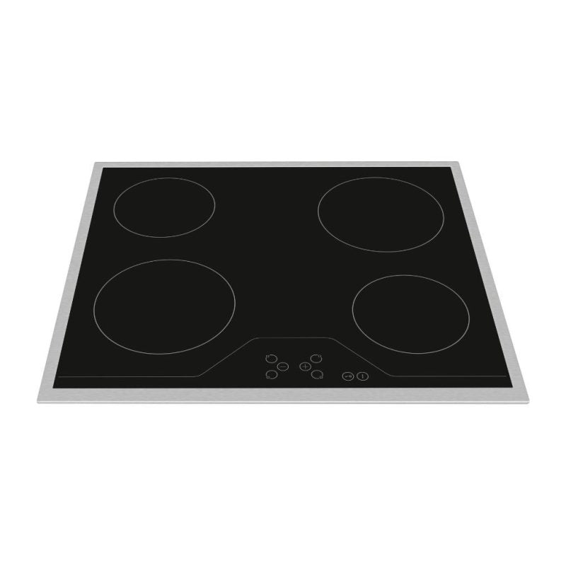 HOMEFORT HFBK64T2B Beépíthető Kerámia főzőlap Fém keretes, 6000 W, Érintőszenzoros, Gyerekzár, Booster funkció