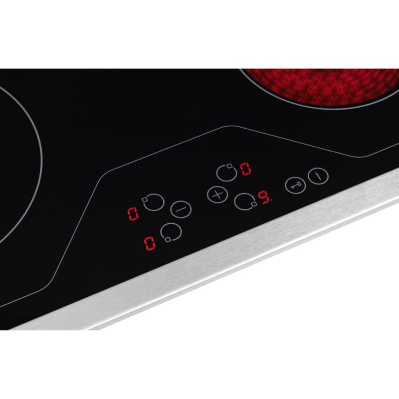 HOMEFORT HFBK64T2B Beépíthető Kerámia főzőlap Fém keretes, 6000 W, Érintőszenzoros, Gyerekzár, Booster funkció
